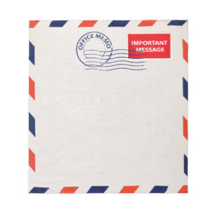 air mail office memo pad