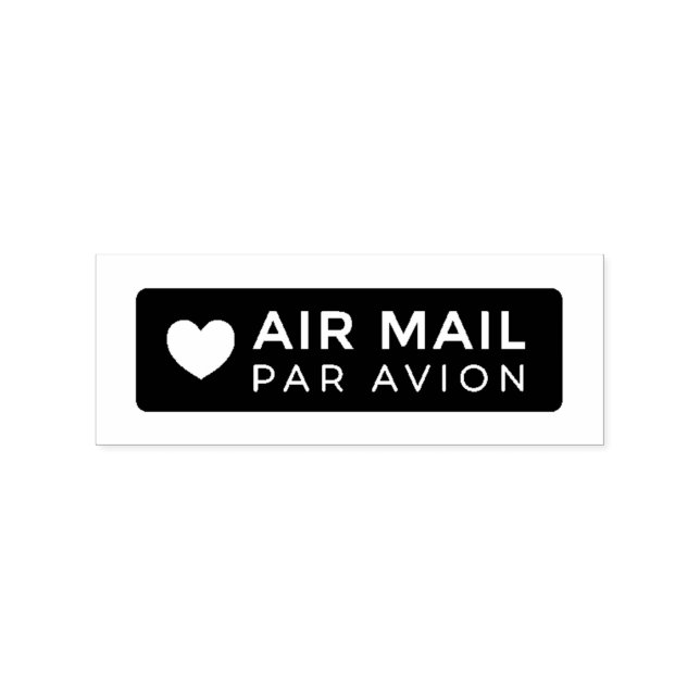 AIR MAIL PAR AVION ハート エアメールスタンプ heart cute love ラ Rubber Stamp (Imprint)