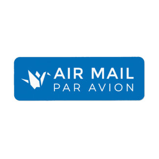 AIR MAIL PAR AVION 折り鶴 鳥 エアメールシール origami bird ラベル