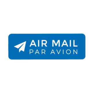 AIR MAIL PAR AVION 紙飛行機 エアメールシール paper aeroplane ラ