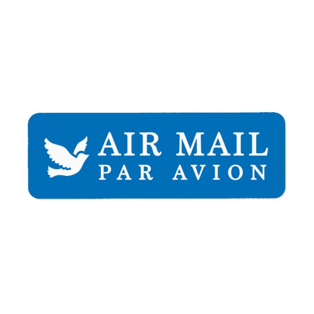 AIR MAIL PAR AVION 鳥 エアメールシール bird birds ラベル (Front)