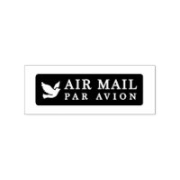 AIR MAIL PAR AVION 鳥 エアメールスタンプ bird birds ラバースタンプ
