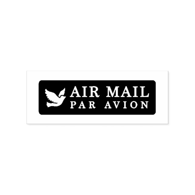 AIR MAIL PAR AVION 鳥 エアメールスタンプ bird birds ラバースタンプ Rubber Stamp (Imprint)