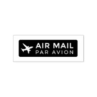 AIR MAIL PAR AVION Airmail Stamp airplane rubber s