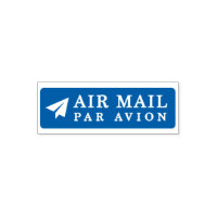 AIR MAIL PAR AVION Airmail Stamp paper airplane