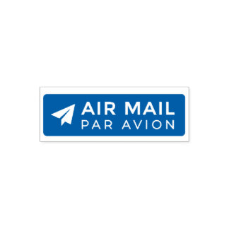 AIR MAIL PAR AVION Airmail Stamp paper airplane o