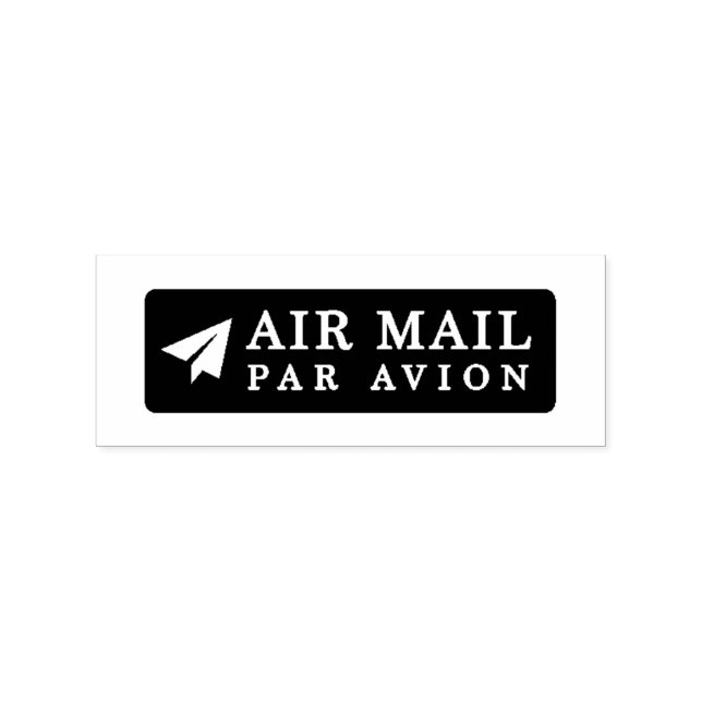 AIR MAIL PAR AVION Paper Airplane Airmail Stamp pa (Imprint)