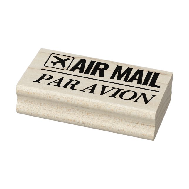Air Mail / Par Avion shipping wooden stamp (Stamp)