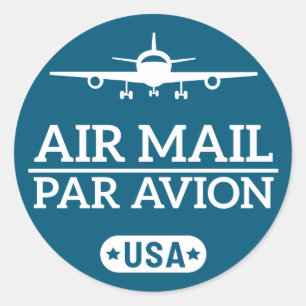 Air Mail Sticker (Blue)