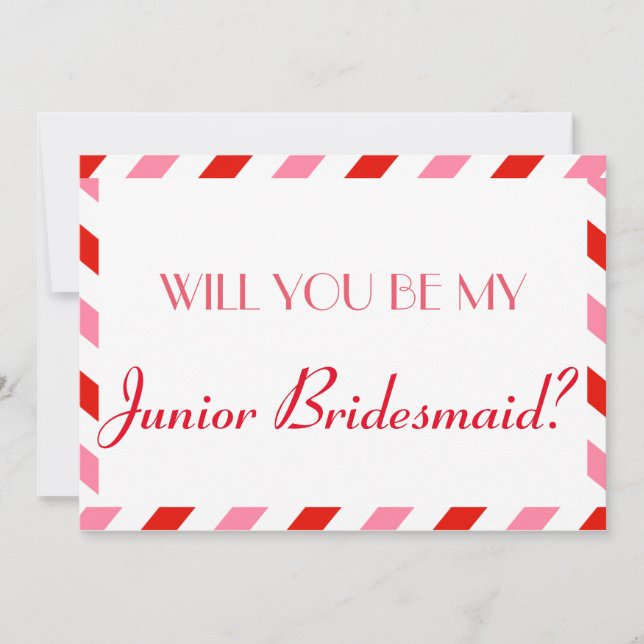 Air Mail Will You Be My Junior Bridesmaid Invitation (Front)
