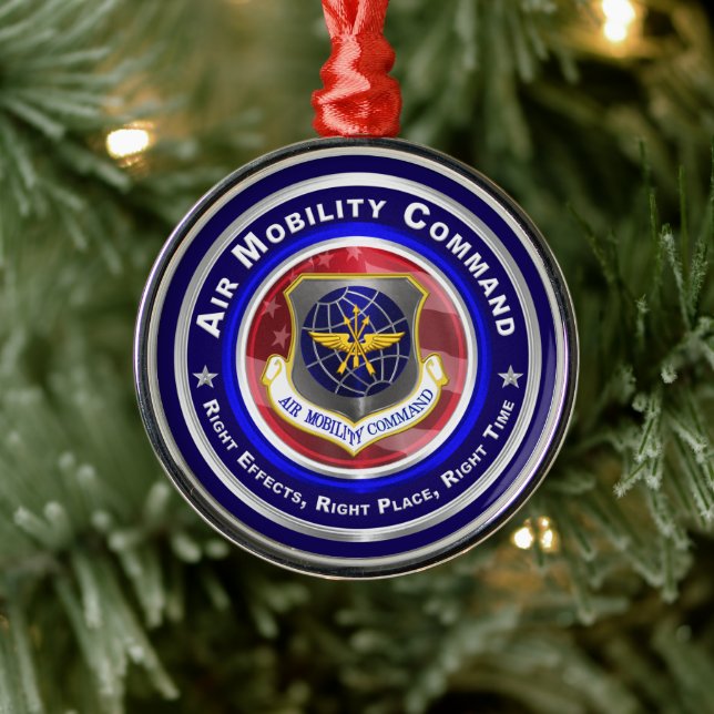 Air Mobility Command Customised Christmas Metal Tree Decoration (Tree)