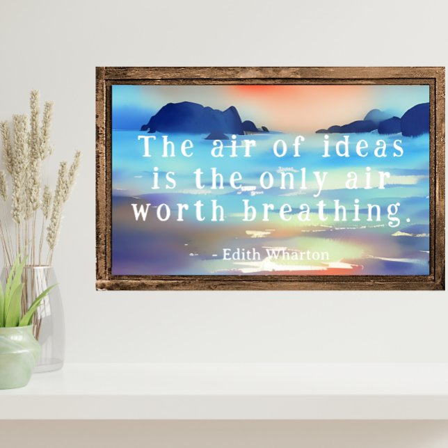 Air of Ideas Wharton Quote Beachscape  Poster (Creator Uploaded)
