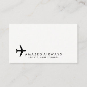 Air Plane Flight Attendant Pilot Business Card