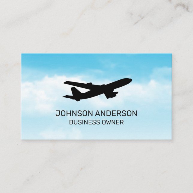 Air Plane in the Sky Business Card (Front)