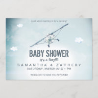 *~* Air Plane Sky Clouds Baby Boy Shower