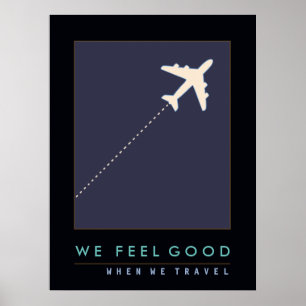 air plane travel inspired poster