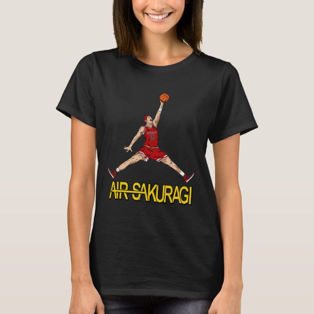 Air Sakuragi Anime Style Bysketbyll Design  T-Shirt (Front)