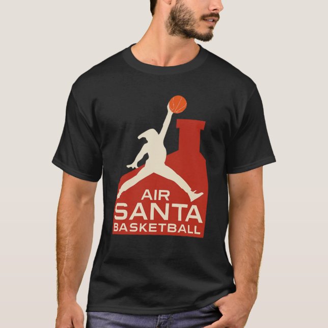 AIR SANTA – Funny Xmas Basketball Classic T-Shirt (Front)