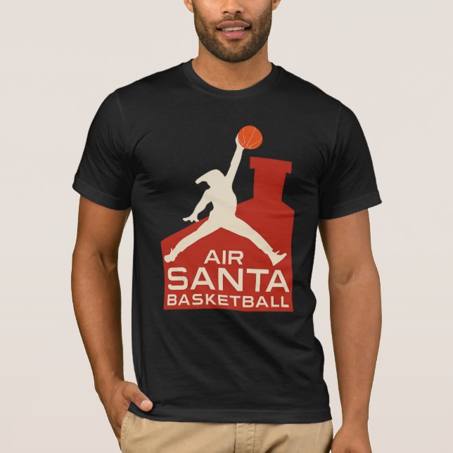 AIR SANTA – Funny Xmas Basketball Tshirt (Front)