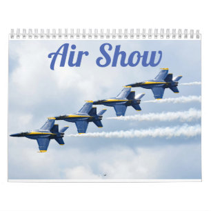 Air Show Two Page MediumCalendar, White Calendar