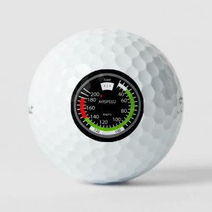 Air Speed Pilot Aviation Geek Golf Balls