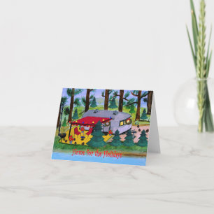 Air stream lake camper Holiday cards
