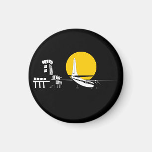 Air traffic control pin magnet