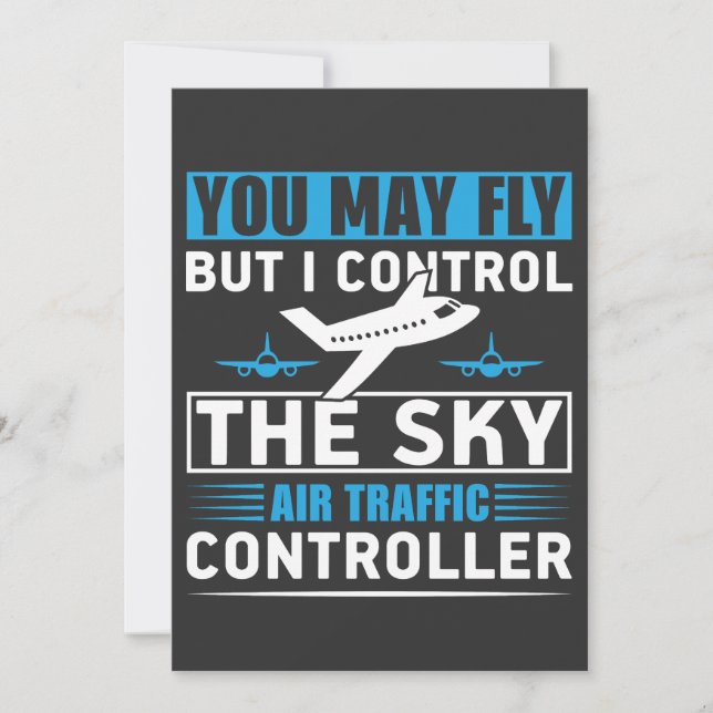 Air Traffic Controller Airport Funny Quote Invitation (Front)