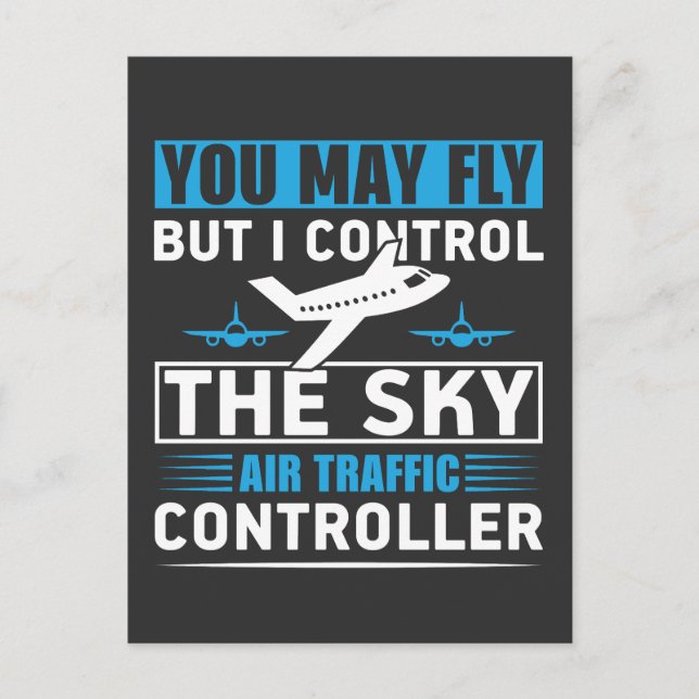 Air Traffic Controller Airport Funny Quote Postcard (Front)
