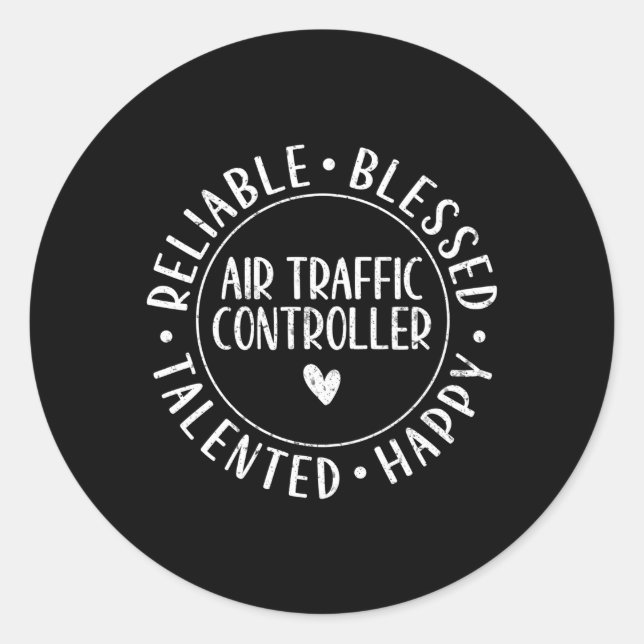 Air Traffic Controller Classic Round Sticker (Front)