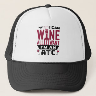 Air Traffic Controller Control ATC Funny Wine Trucker Hat