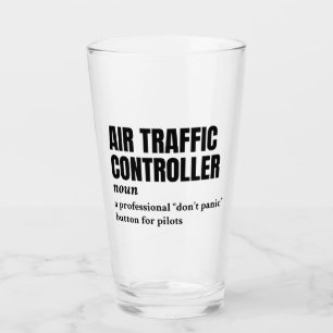 Air Traffic Controller – Control Tower Humour Glass