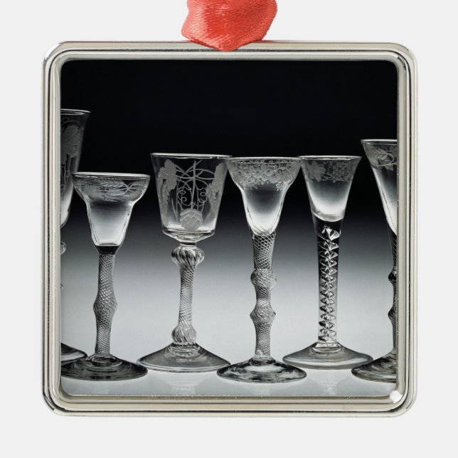 Air-twist glasses, 1750-60 metal tree decoration (Front)