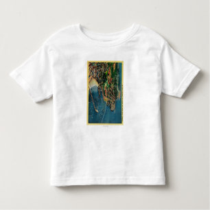 Air View of Monterey and Presido Toddler T-Shirt