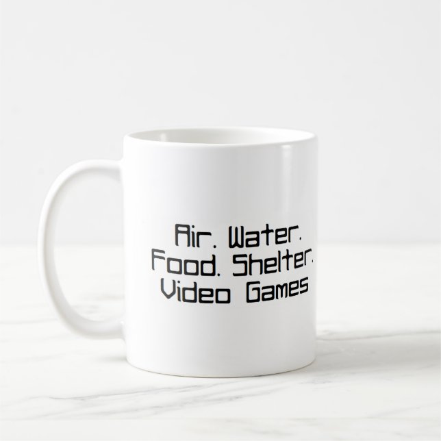 air water video games coffee mug (Left)