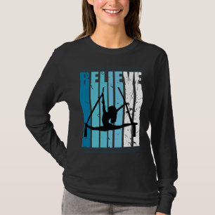 Air Yoga Aerialist Retro Believe Turquoise Air Yog T-Shirt