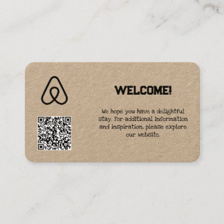Airbnb Custom QR Business Card