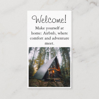 Airbnb House rental picture and QR code Modern Business Card