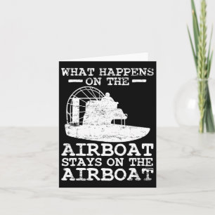 Airboat Boat Captain Boating Vintage Card