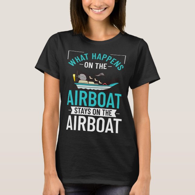 Airboat Fanboat Rc Hydroplane Racing Swamp Boat Ri T-Shirt (Front)