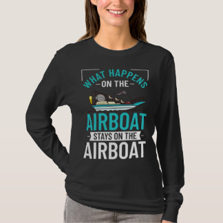 Airboat Fanboat Rc Hydroplane Racing Swamp Boat Ri T-Shirt