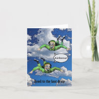 Airborne, army paratrooper, army cartoon - blank