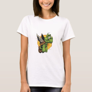 Airborne Cartoon Turtle T-Shirt