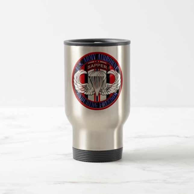 Airborne OEF Sapper Travel Mug (Center)