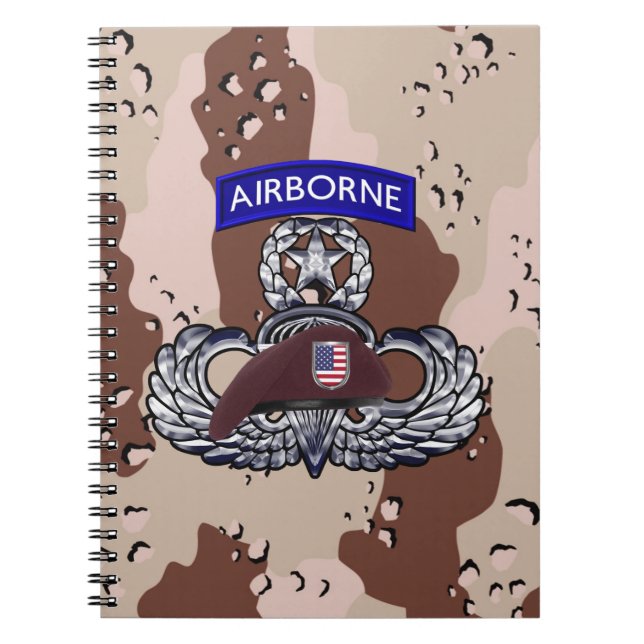 Airborne Paratrooper Desert Storm Notebook (Front)
