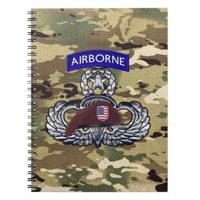 Airborne Paratrooper  Notebook (Front)