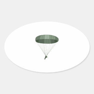 Airborne Paratrooper Oval Sticker