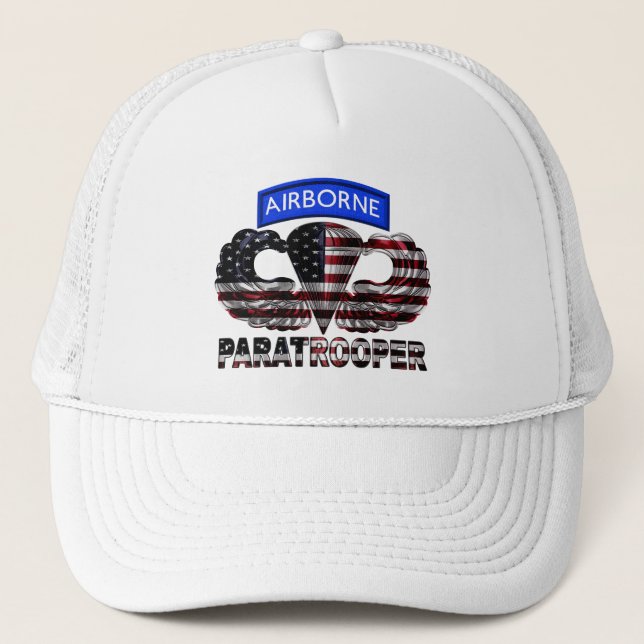 Airborne Paratrooper Trucker Hat (Front)