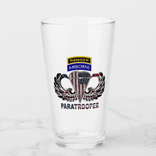 Airborne Ranger Paratrooper Wings Glass