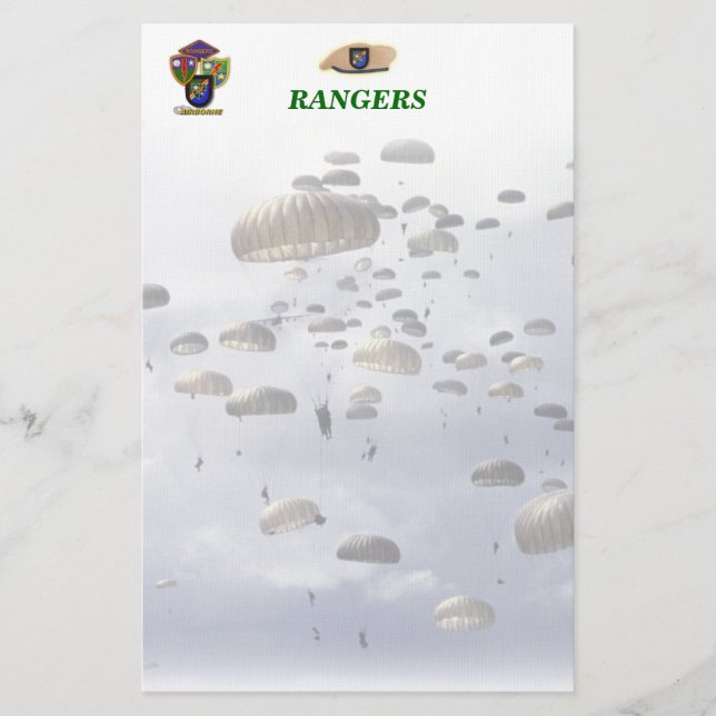 Airborne Rangers army son wife mum Stationery (Front)